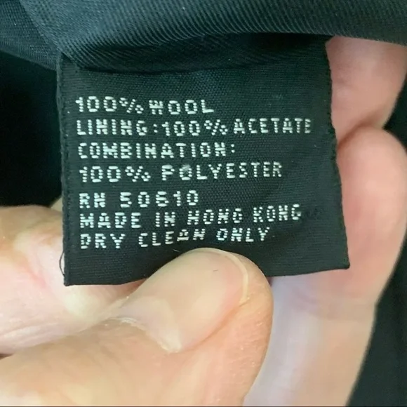 NOLAN MILLER Vintage Evening Jacket Blazer Black Wool Satin Embellished Size 10 - Picture 14 of 14